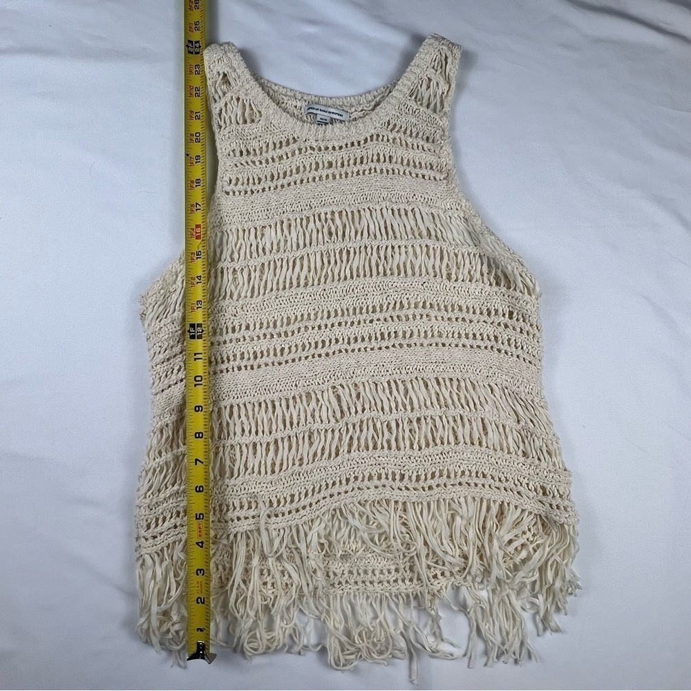 American Eagle Outfitters -Women’s Crochet Tank Top - Tan - Medium - Picture 6 of 9